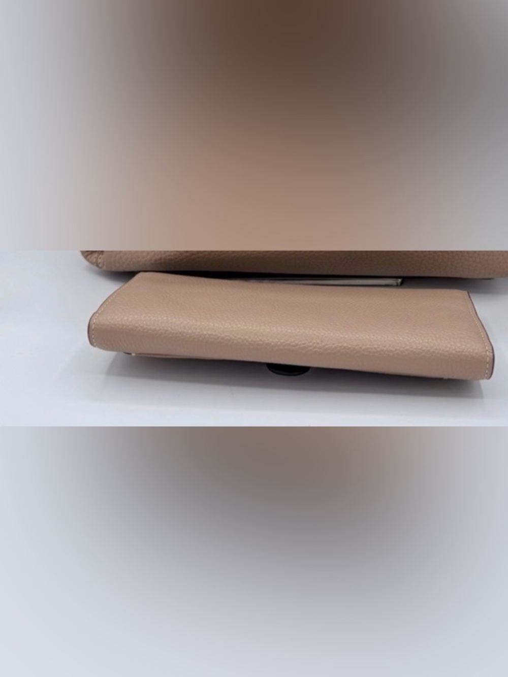 Coach Tabby Long Wallet  Taupe Pebble Leather - Picture 4 of 9